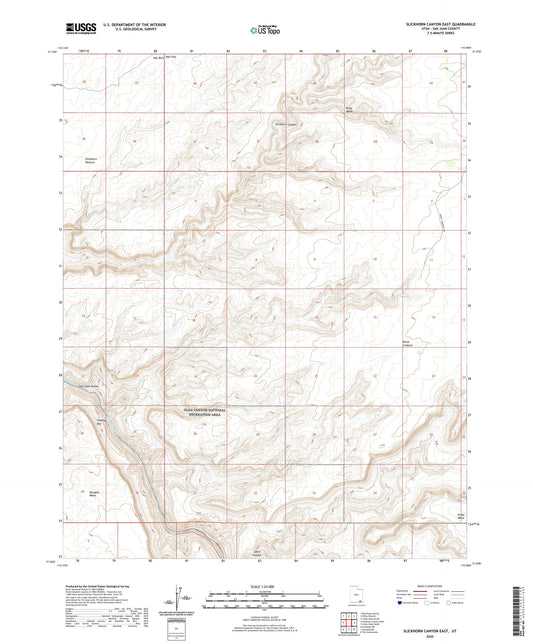 Slickhorn Canyon East Utah US Topo Map Image