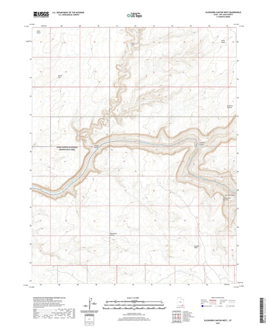 Slickhorn Canyon West Utah US Topo Map Image
