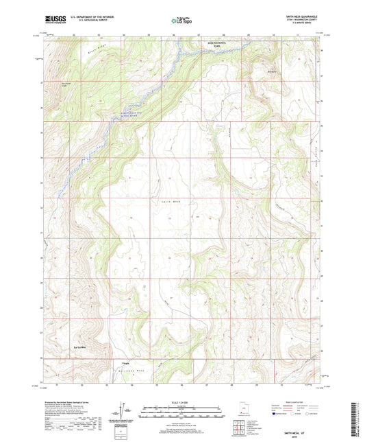 Smith Mesa Utah US Topo Map Image