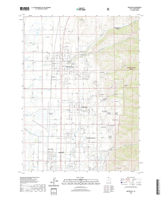 Smithfield Utah US Topo Map Image