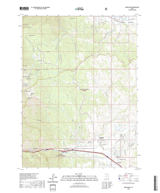 Snow Basin Utah US Topo Map Image