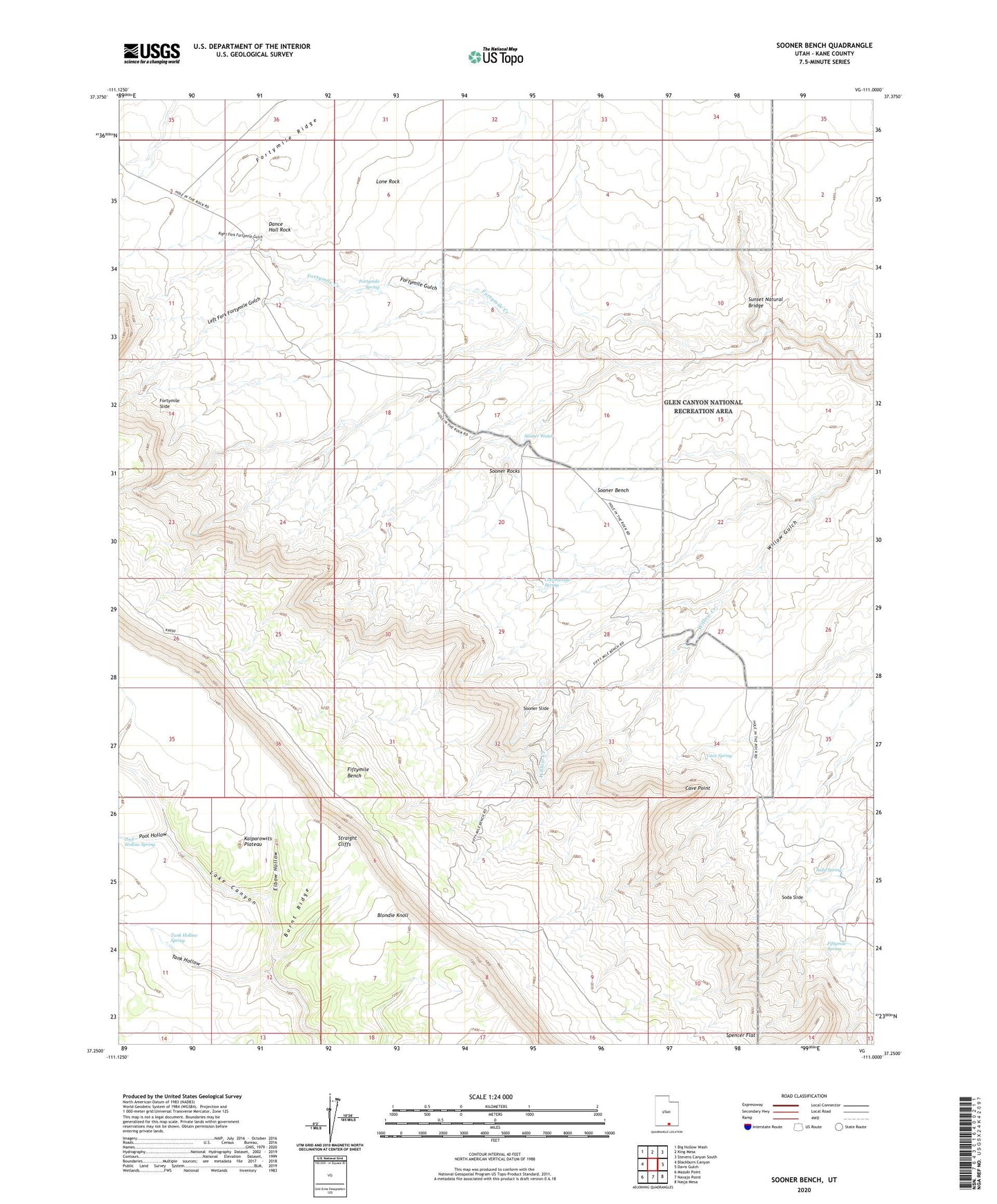 Sooner Bench Utah US Topo Map Image