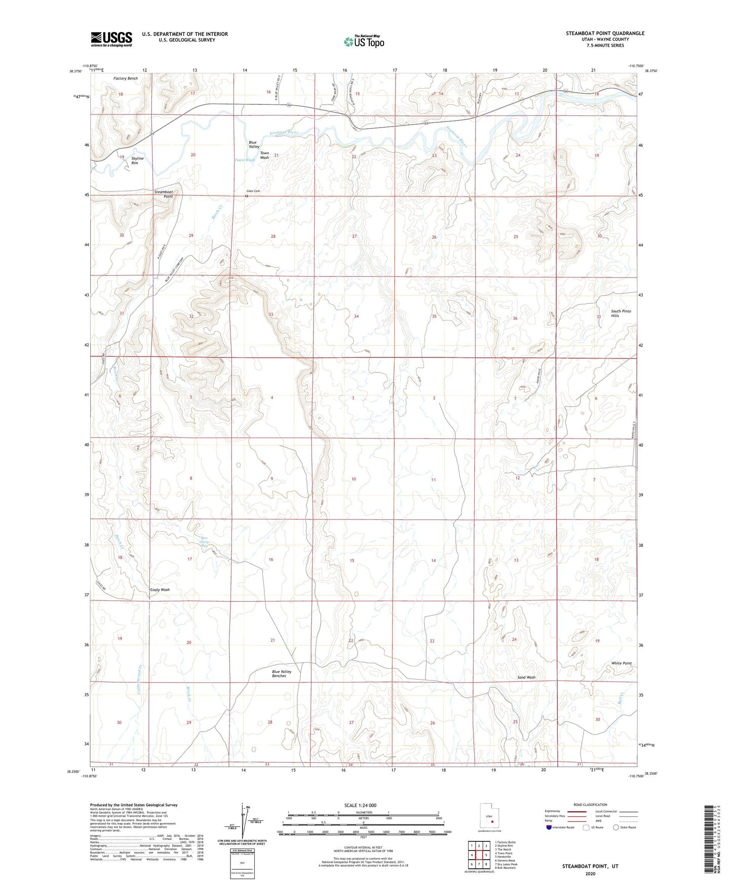 Steamboat Point Utah US Topo Map Image