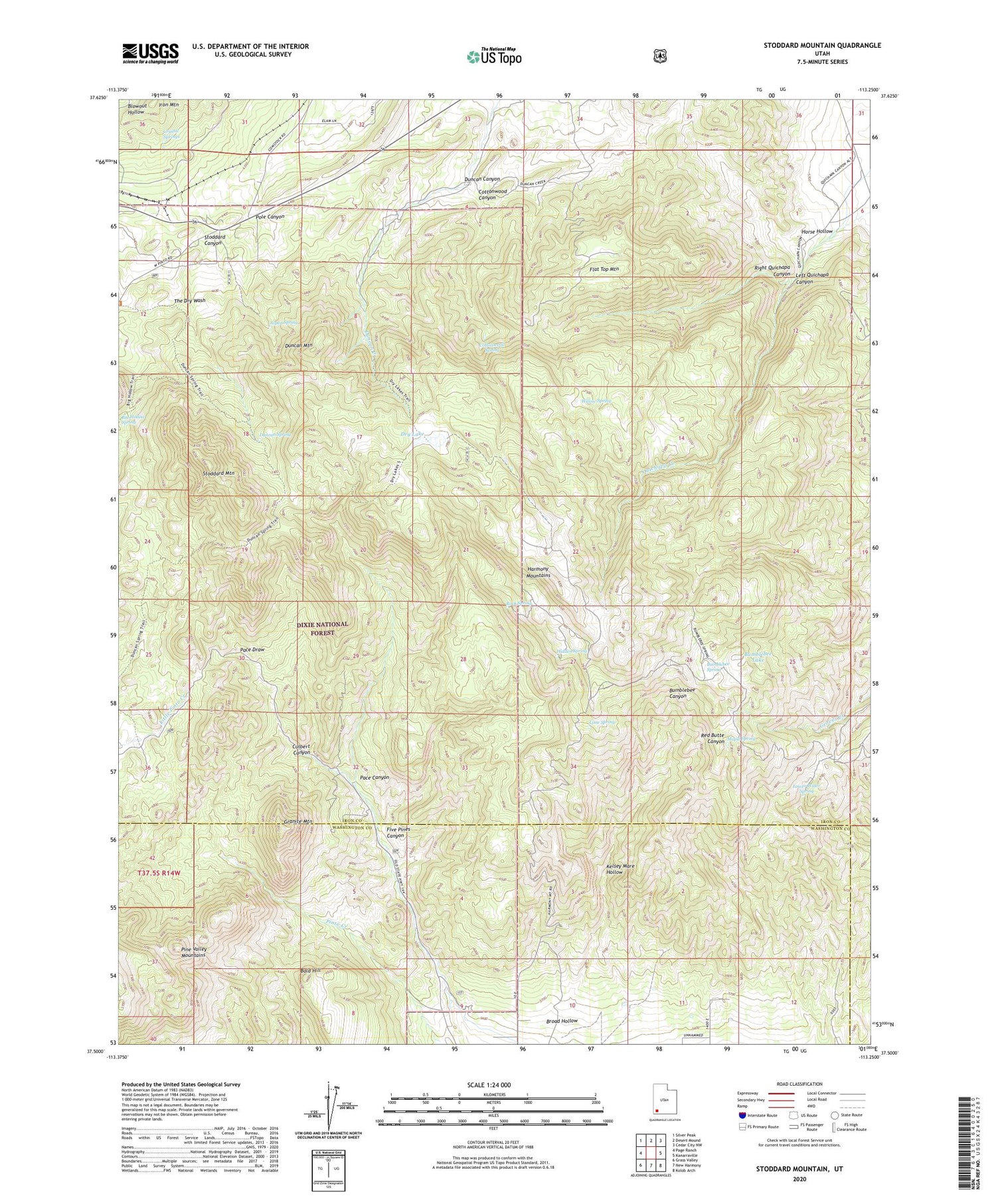 Stoddard Mountain Utah US Topo Map Image