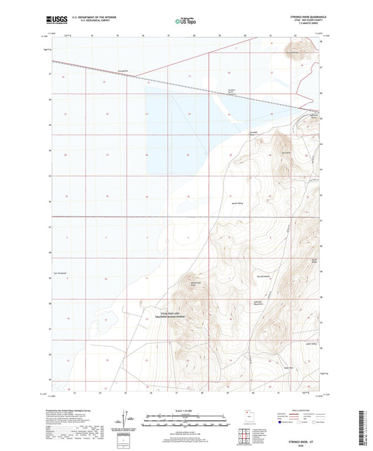 Strongs Knob Utah US Topo Map Image