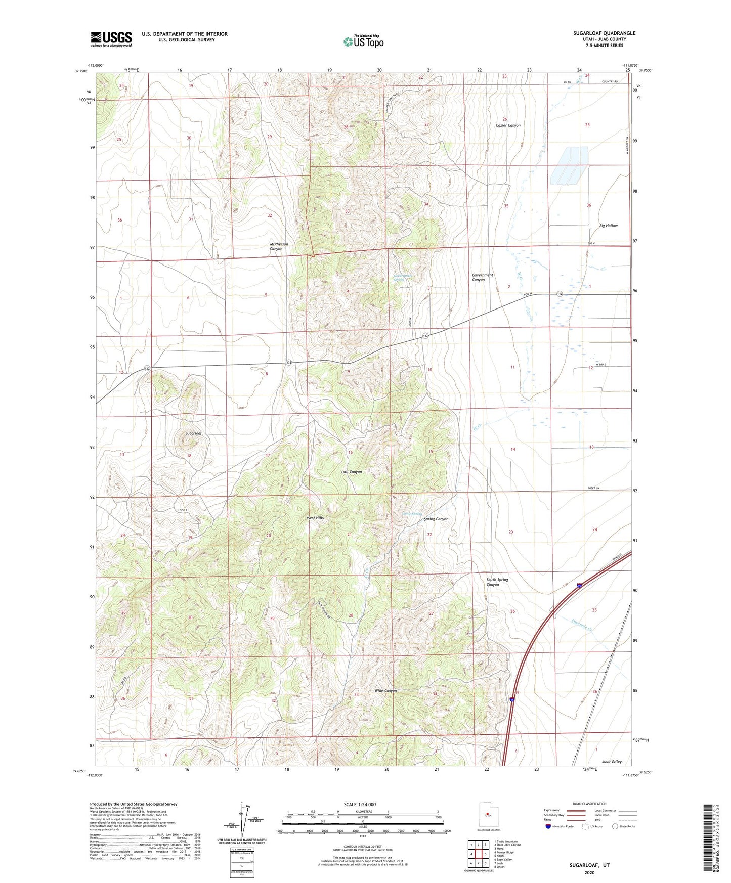 Sugarloaf Utah US Topo Map Image