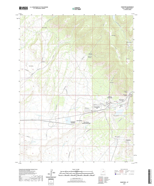 Sunnyside Utah US Topo Map Image
