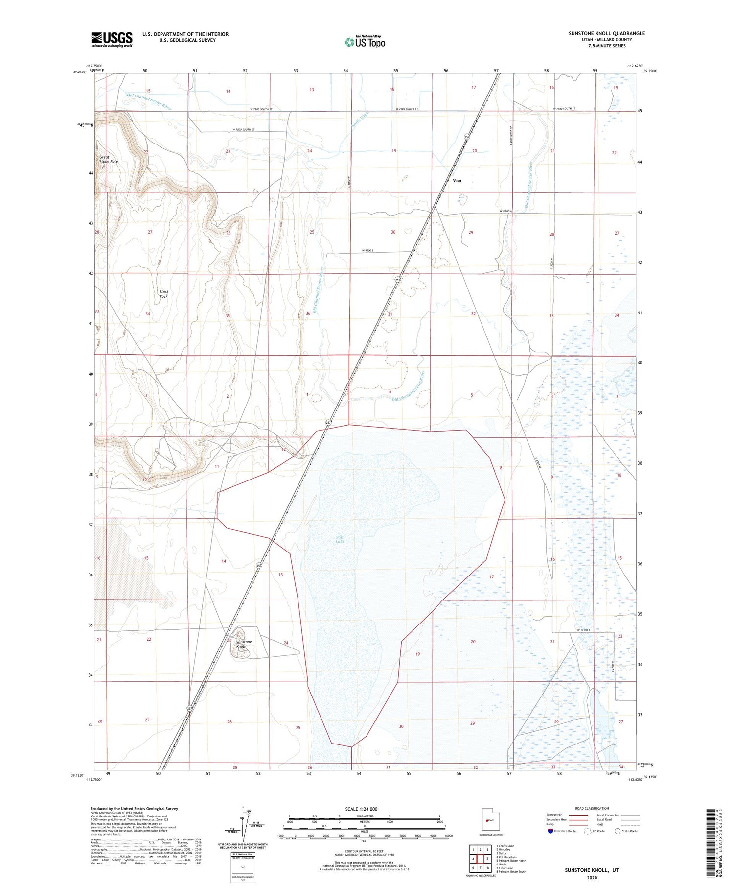 Sunstone Knoll Utah US Topo Map Image