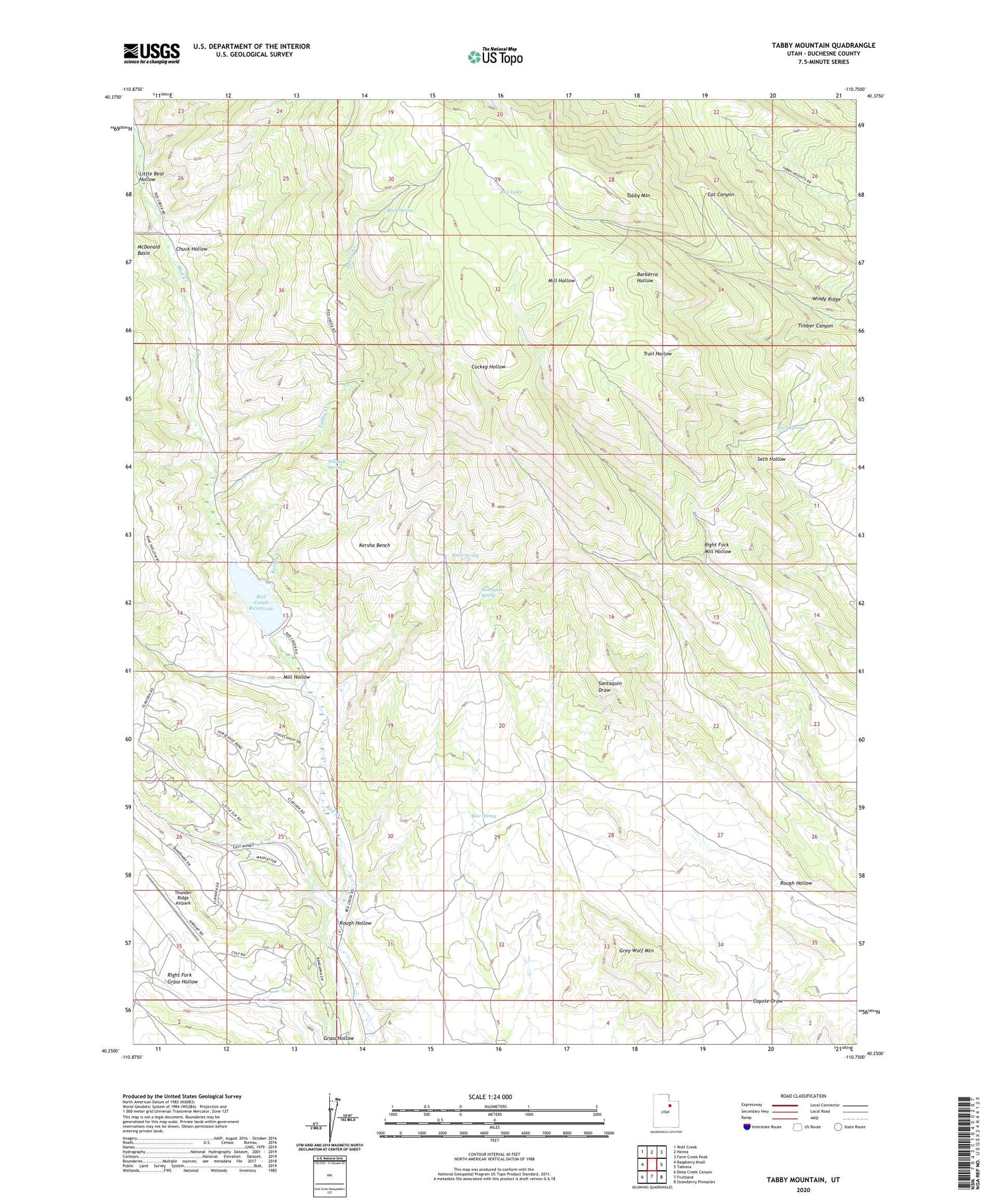 Tabby Mountain Utah US Topo Map Image