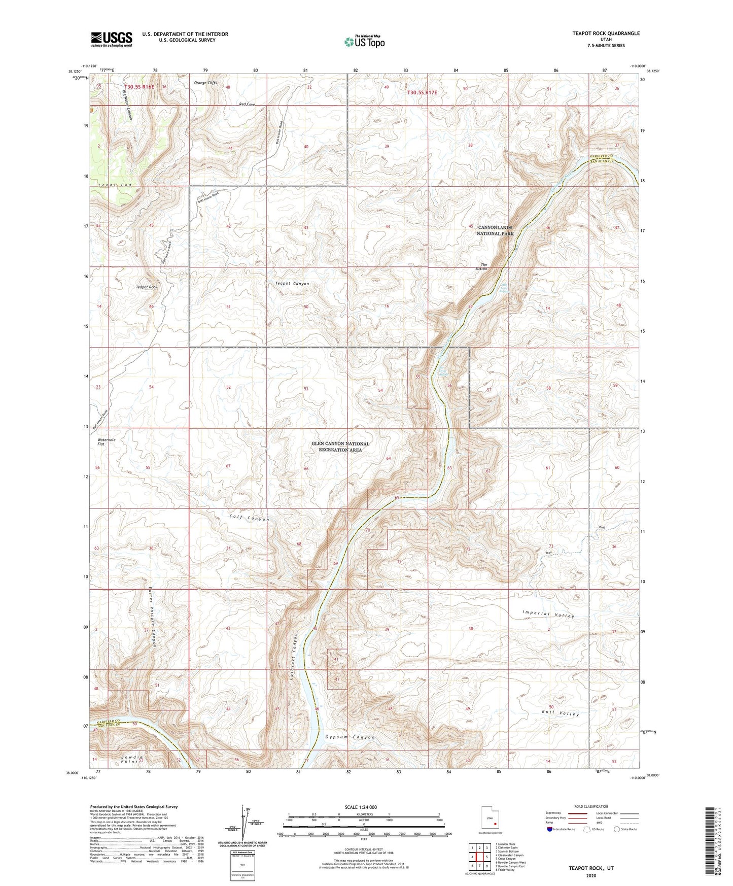 Teapot Rock Utah US Topo Map Image