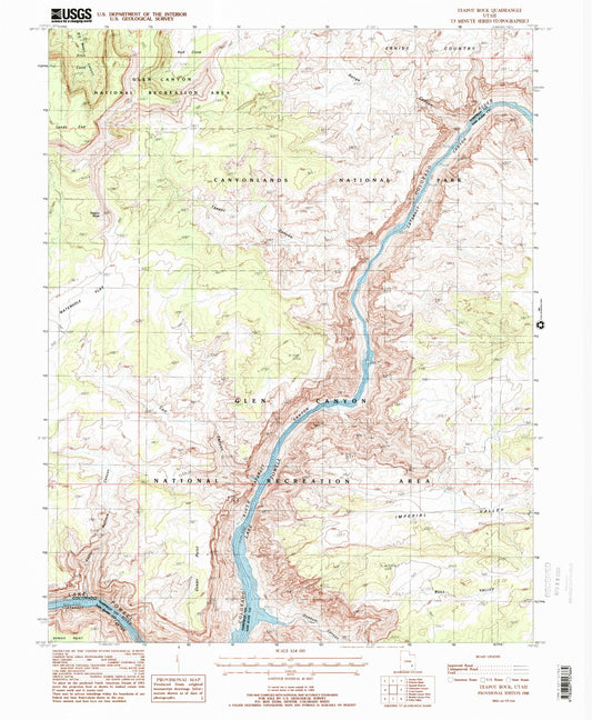 Classic USGS Teapot Rock Utah 7.5'x7.5' Topo Map Image