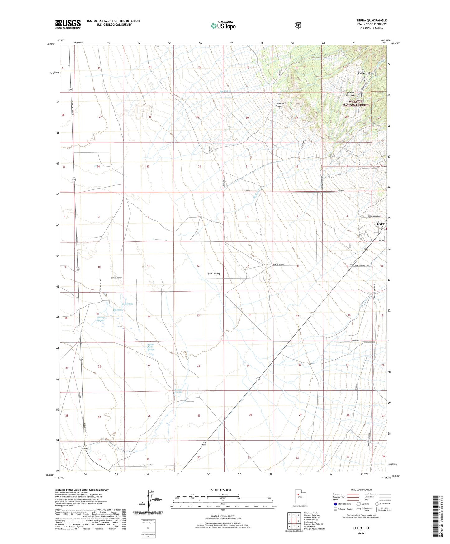 Terra Utah US Topo Map Image