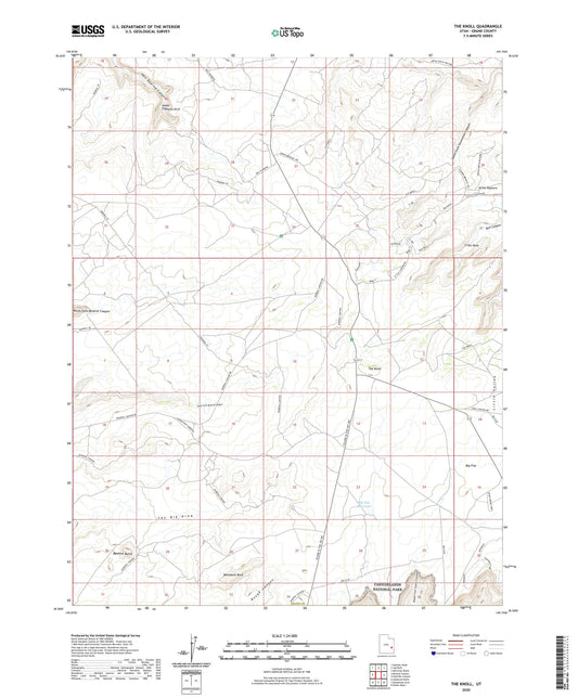 The Knoll Utah US Topo Map Image