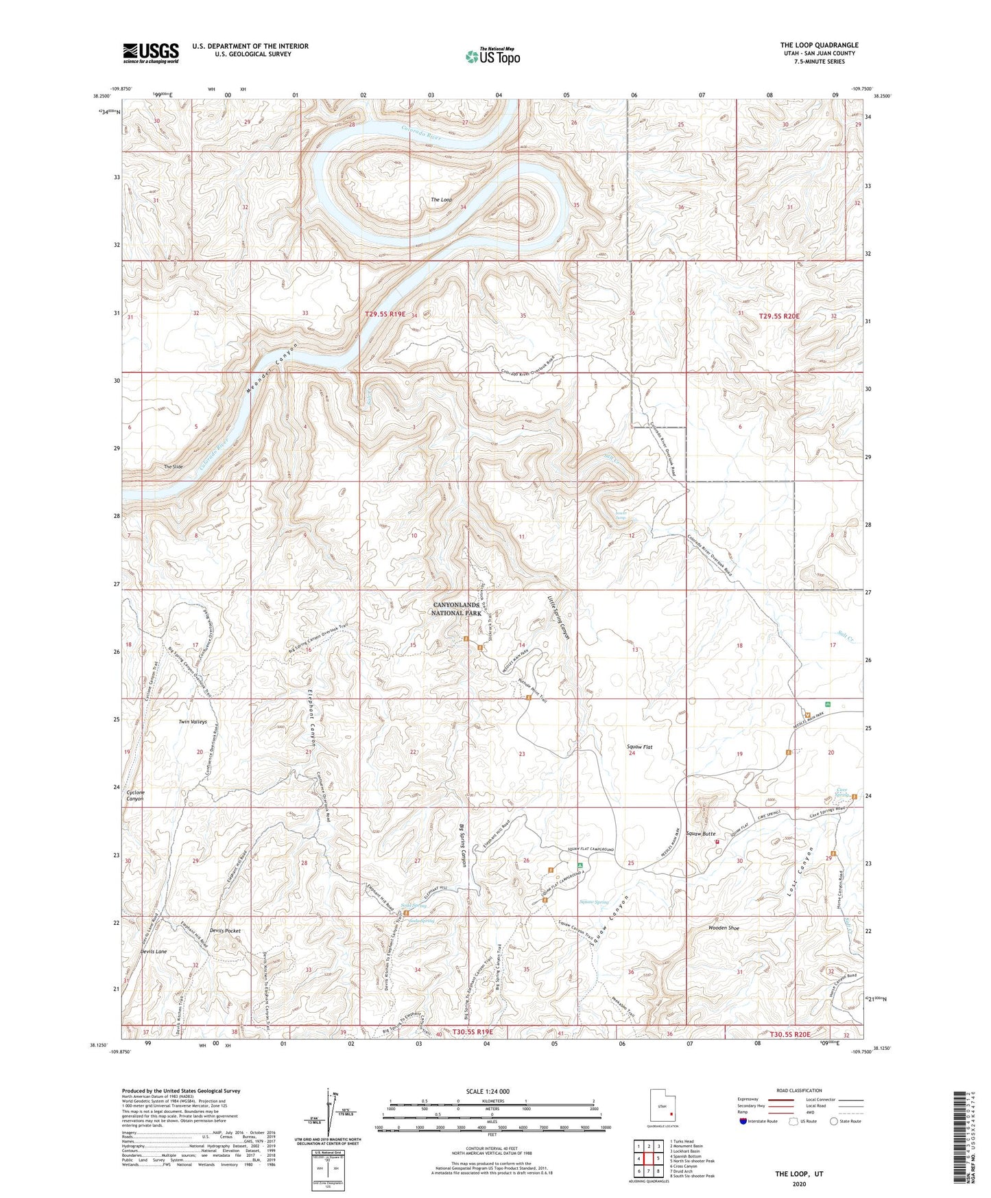 The Loop Utah US Topo Map Image