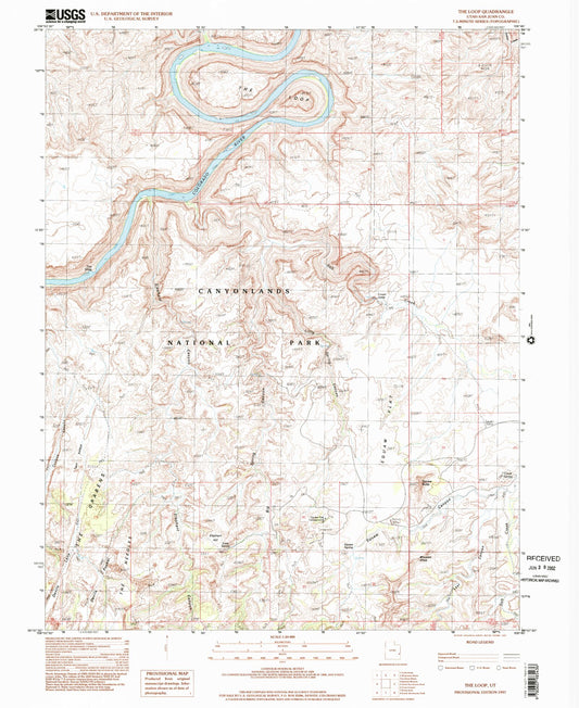 Classic USGS The Loop Utah 7.5'x7.5' Topo Map Image