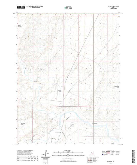 The Notch Utah US Topo Map Image