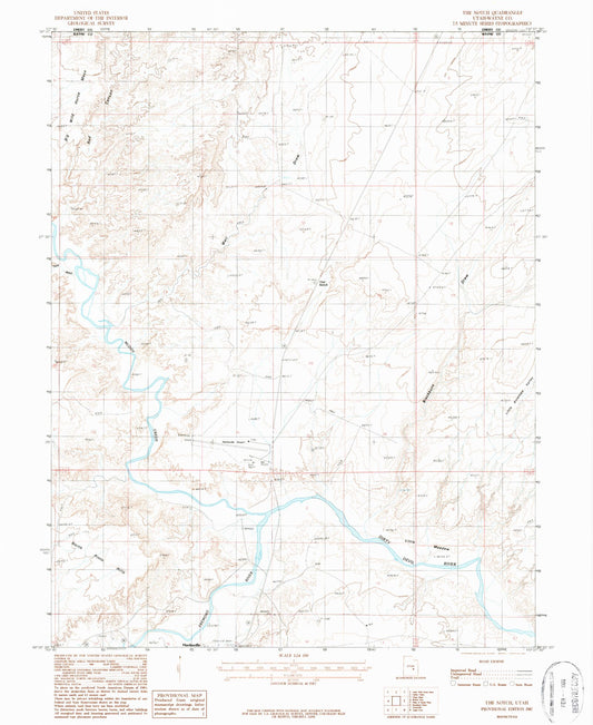 Classic USGS The Notch Utah 7.5'x7.5' Topo Map Image
