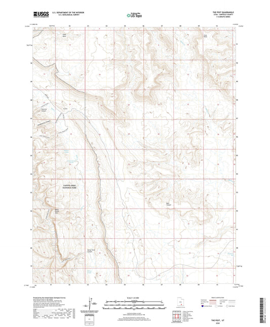 The Post Utah US Topo Map Image