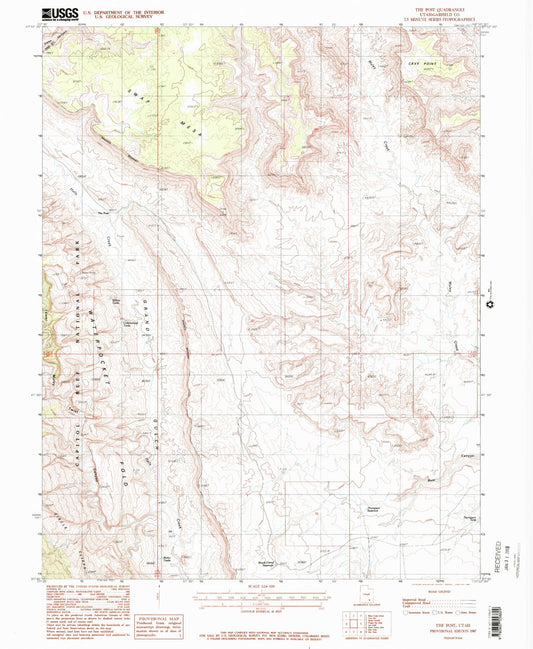 Classic USGS The Post Utah 7.5'x7.5' Topo Map Image