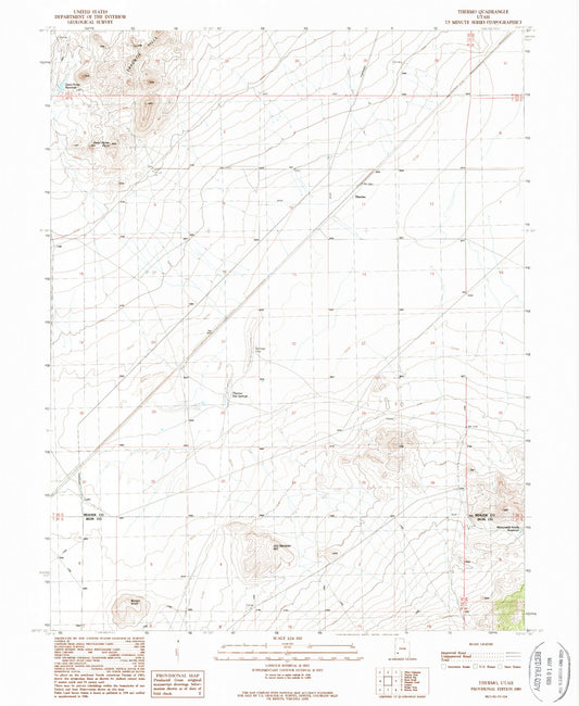 Classic USGS Thermo Utah 7.5'x7.5' Topo Map Image