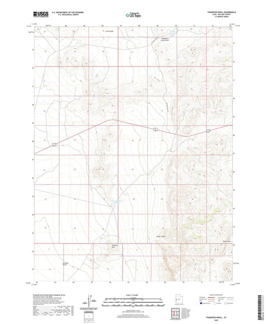 Thompson Knoll Utah US Topo Map Image