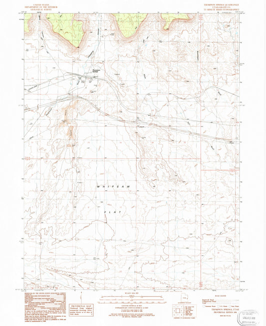 Classic USGS Thompson Springs Utah 7.5'x7.5' Topo Map Image