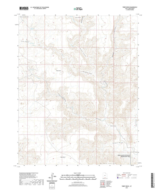 Tibbet Bench Utah US Topo Map Image