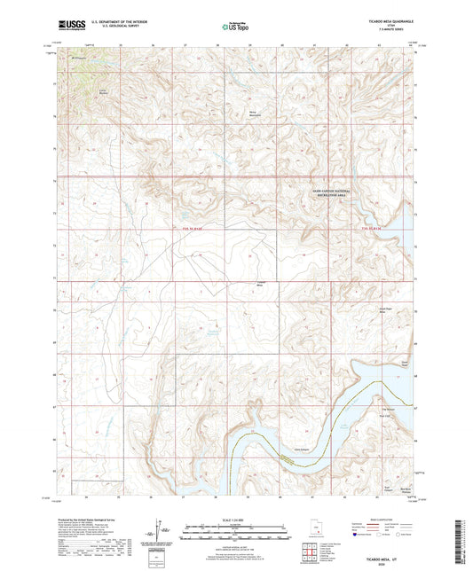 Ticaboo Mesa Utah US Topo Map Image