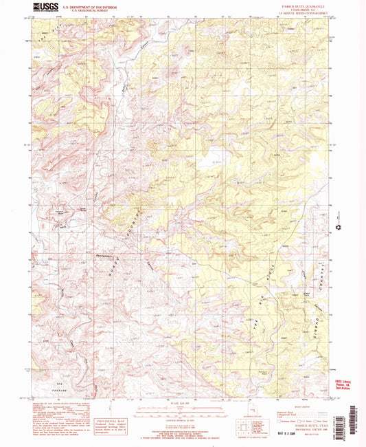 Classic USGS Tomsich Butte Utah 7.5'x7.5' Topo Map Image