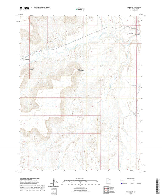 Town Point Utah US Topo Map Image