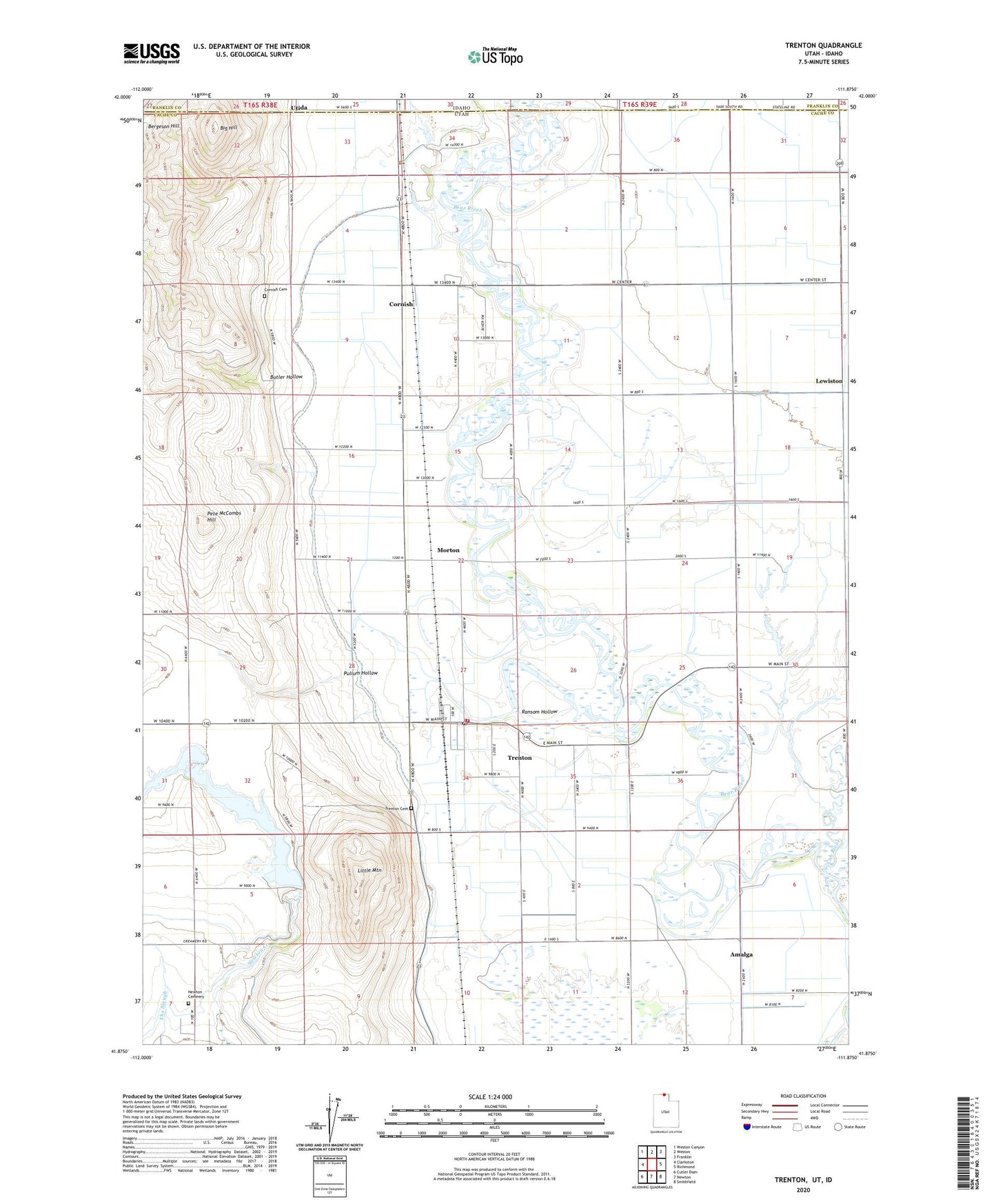 Trenton Utah US Topo Map Image