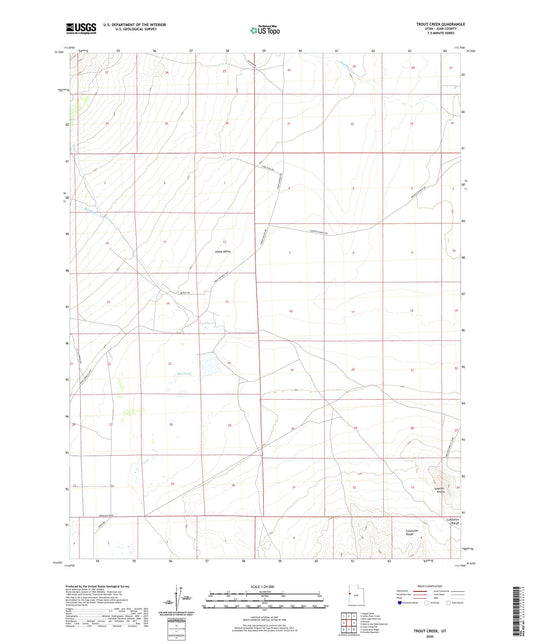 Trout Creek Utah US Topo Map Image
