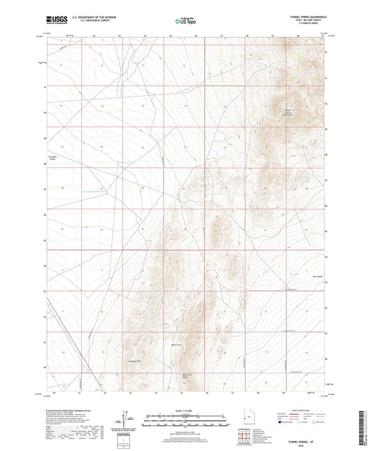 Tunnel Spring Utah US Topo Map Image