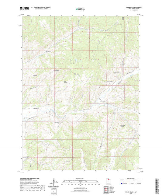 Turner Hollow Utah US Topo Map Image