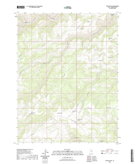 Twin Hollow Utah US Topo Map Image
