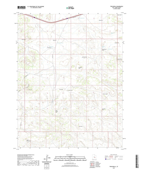 Twin Knolls Utah US Topo Map Image