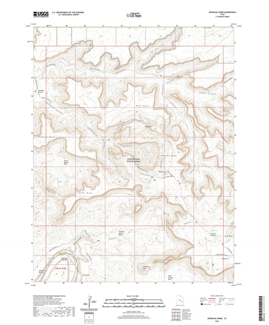 Upheaval Dome Utah US Topo Map Image