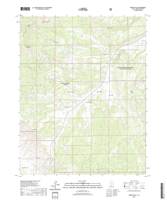 Upper Valley Utah US Topo Map Image