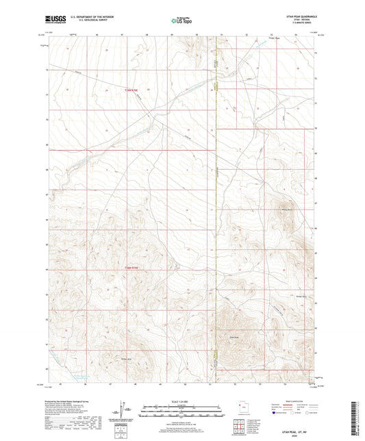 Utah Peak Utah US Topo Map Image