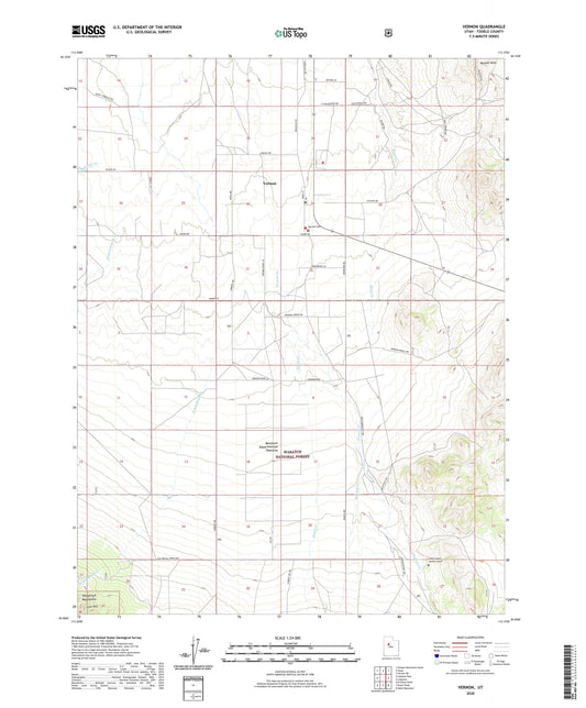 Vernon Utah US Topo Map Image