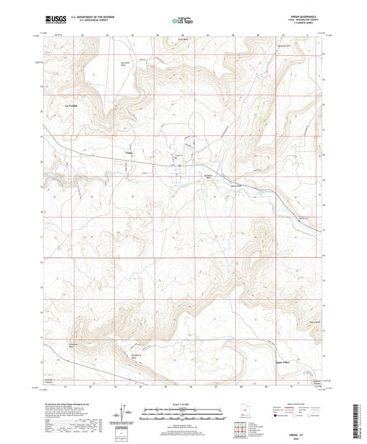 Virgin Utah US Topo Map Image