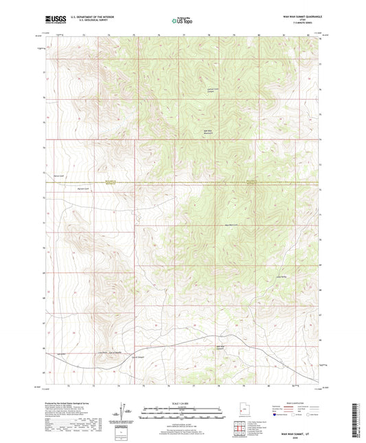 Wah Wah Summit Utah US Topo Map Image