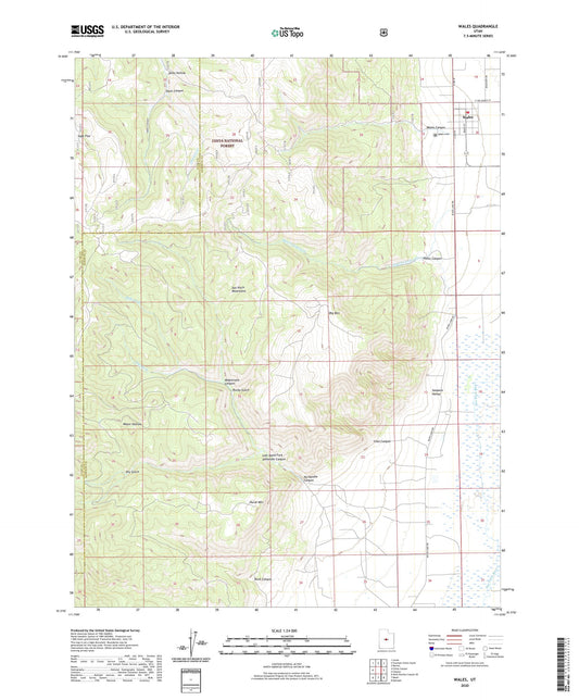 Wales Utah US Topo Map Image