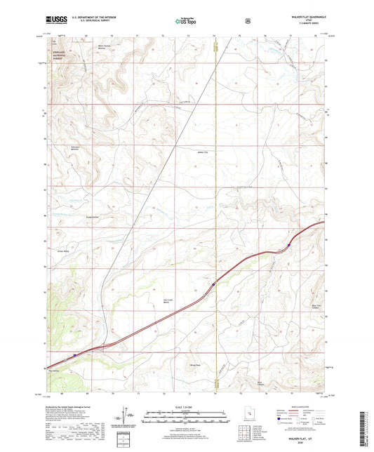 Walker Flat Utah US Topo Map Image