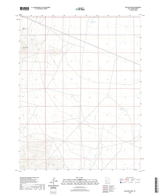 Wallaces Peak Utah US Topo Map Image