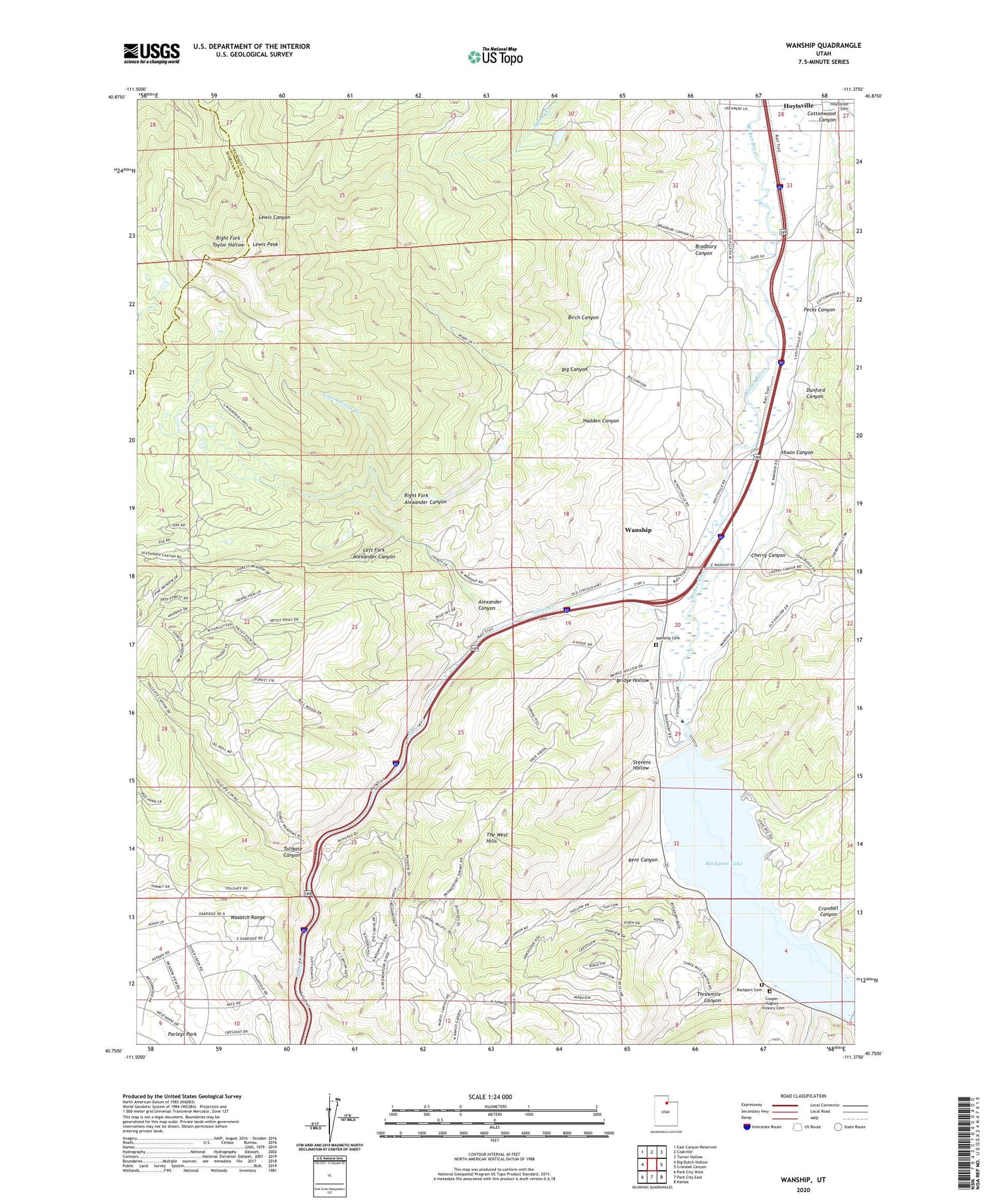 Wanship Utah US Topo Map Image