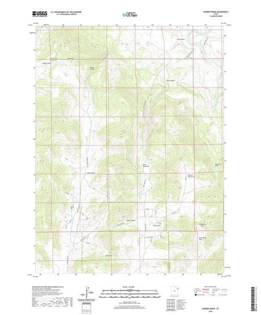 Warren Draw Utah US Topo Map Image