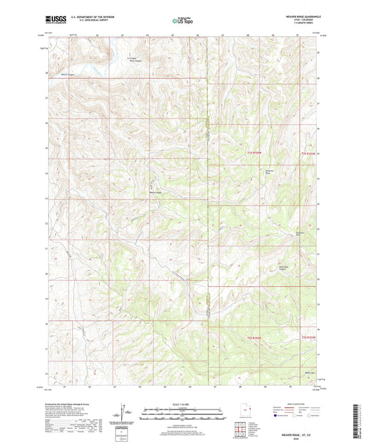 Weaver Ridge Utah US Topo Map Image