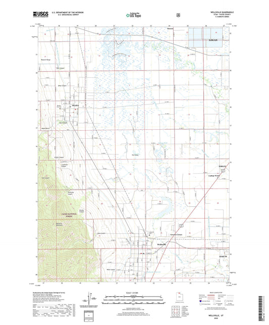 Wellsville Utah US Topo Map Image