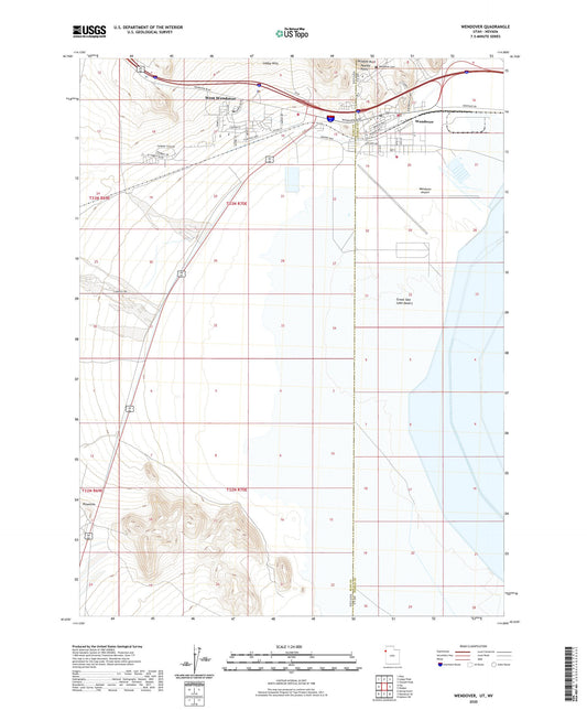 Wendover Utah US Topo Map Image